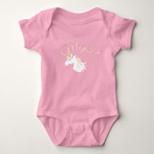 Moderne Roze Magische Eenhoorn Romper