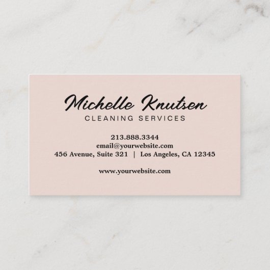 Moderne Roze Make-up Artist & Hair Stylist Salon Visitekaartje (Achterkant)