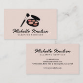 Moderne Roze Make-up Artist & Hair Stylist Salon Visitekaartje (Voorkant / Achterkant)