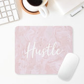 Moderne roze Marble Hustle Muismat