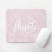 Moderne roze Marble Hustle Muismat (Met muis)