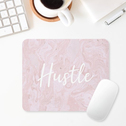 Moderne Roze Marmer Hustle Muismat