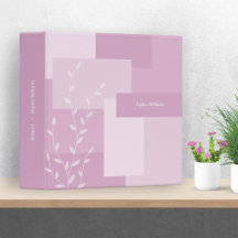 Moderne Roze Mauve Botanische Persoonlijke Binder