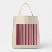 Moderne Roze Mauve Gestreepte Gepersonaliseerde Kr Tote Bag (Achterkant)