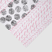 Moderne roze, met de hand getrokken stippen pensee tissuepapier (Detail)