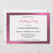 Moderne Roze Metalen Beige Glitter Druppelt Verjaa Kaart (Achterkant)