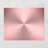 Moderne roze metalen blik flyer (Achterkant)