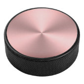 Moderne roze metalen blik hockey puck (3/4)
