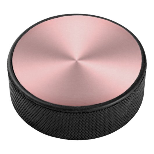 Moderne roze metalen blik hockey puck (3/4)