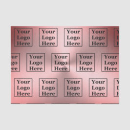 Moderne roze metalen Kijk hier naar je Logo Tissuepapier