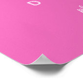 Moderne roze minimalistische Drinken Poster (Hoek)