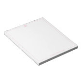 Moderne Roze Minimalistische Elegante Monogram Notitieblok (Schuin)