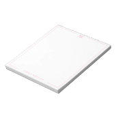 Moderne Roze Minimalistische Elegante Monogram Notitieblok (Linkerzijde)