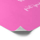 Moderne Roze Minimalistische Fee Luierspel Poster (Hoek)
