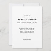 Moderne roze minimalistische foto geboorte Baby Aankondiging (Achterkant)