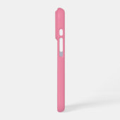 Moderne Roze Minimalistische Verticale Monogram iP iPhone Hoesje (Linkerkant)