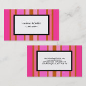 Moderne roze minimalistische vrouwelijke professio visitekaartje (Voorkant / Achterkant)