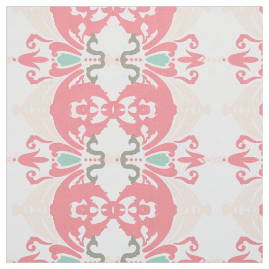 Moderne Roze Mintgrijze Bloemstuk Aangepaste Stof (Swatch)