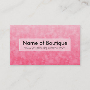 Moderne Roze Mode Boutique Soft Chic Bokeh Visitekaartje