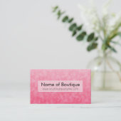 Moderne Roze Mode Boutique Soft Chic Bokeh Visitekaartje (Staand voorkant)