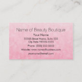 Moderne Roze Mode Boutique Soft Chic Bokeh Visitekaartje (Achterkant)