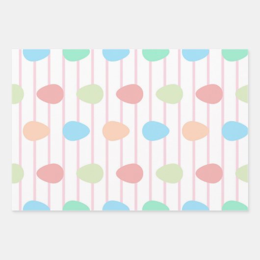 Moderne roze mode Paasset van 3 Inpakpapier Vel (Voorkant)