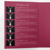 Moderne Roze Mode Sieraden Zakelijke Logo Brochure Drieluik Kaart (Binnenzijde eerst)