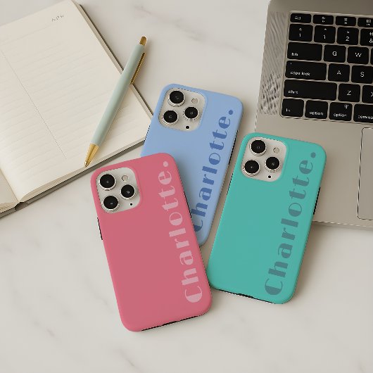 Moderne Roze Moeder Meisjes Dochter Aangepaste Naa iPhone Hoesje