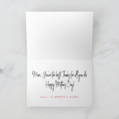 Moderne Roze Moederdag Foto Kaart (Binnen)