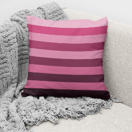 Moderne Roze Monochroom Kleurblok Strepen Kussen