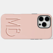 Moderne Roze Monogram Initiaal Letters Modern Case-Mate iPhone Case (Achterkant (horizontaal))