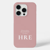 Moderne Roze Monogram Naam Case-Mate iPhone Case (Achterkant)