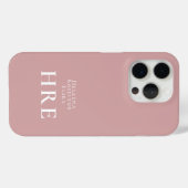 Moderne Roze Monogram Naam Case-Mate iPhone Case (Achterkant (horizontaal))