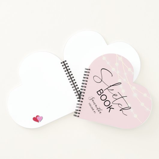 Moderne Roze Monogram Namenschetsboek Notitieboek (Binnen)