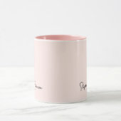 Moderne Roze Monogram Namenshandtekening Schrift Mok (Midden)