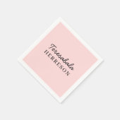 Moderne Roze Monogram Ontwerp Servet (Hoek)