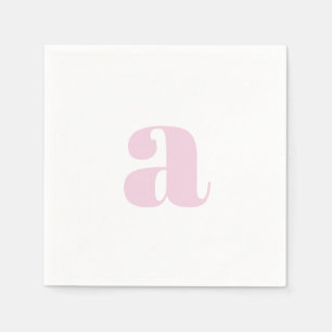 Moderne Roze Monogram Servetten