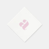 Moderne Roze Monogram Servetten (Hoek)