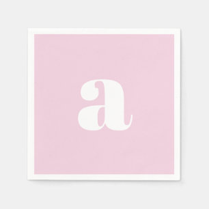 Moderne Roze Monogram Servetten