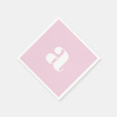 Moderne Roze Monogram Servetten (Hoek)