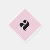 Moderne Roze Monogram Servetten (Hoek)