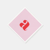 Moderne Roze Monogram Servetten (Hoek)