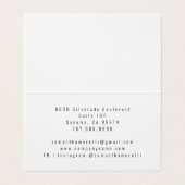 Moderne Roze Monogram Typografie Huidverzorging Visitekaartje (Binnenkant ongevouwen)