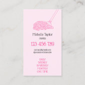 Moderne Roze Mop Schoonmaak Diensten Maid Visitekaartje (Achterkant)