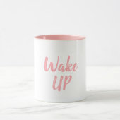Moderne Roze Motivatie Wake Up Quote Mok (Midden)