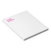 Moderne Roze Naam Minimalistisch Professioneel Notitieblok (Schuin)