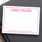 Moderne roze naamrand post-it® notes