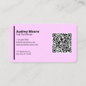 Moderne Roze Nail Technician Sjablonen Visitekaartje (Voorkant)