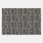 Moderne roze NOEL-papierbladen voor het oppakken Inpakpapier Vel (Voorkant)