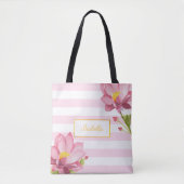 Moderne roze olievlek tote bag (Voorkant)